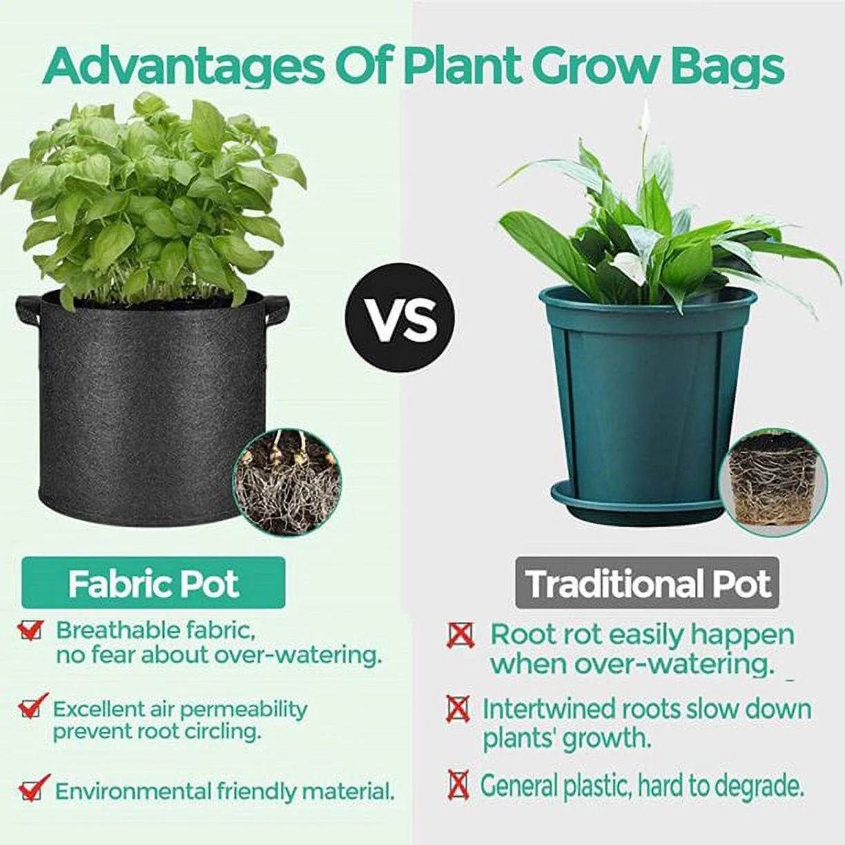 20 Gallon Grow Bag With 4 Handles