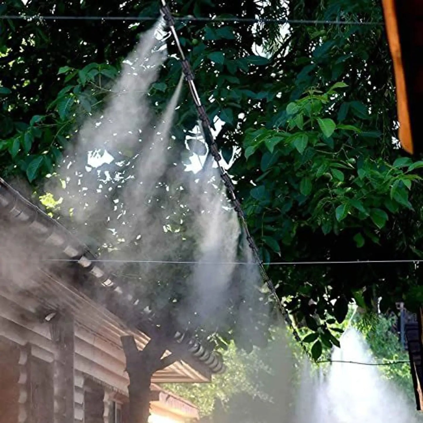 Water Mist Cooling System Kit – Outdoor Misting Set with Pump