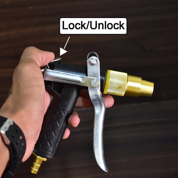 Awacs Durable Gold Color Trigger Hose Nozzle Water Lever Spray